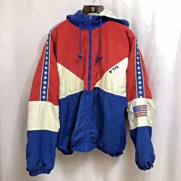 ❌SOLD❌ VTG TYR Color Block Jacket 58” Nautical 90s - Picture 3 of 8